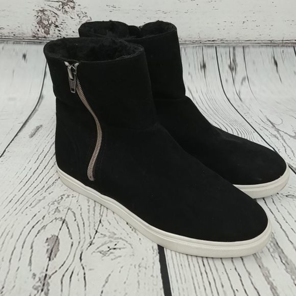 Stevies Black Faux Suede High Top Sneakers